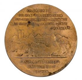 Obrazek 2 dla: Medal 1914 Fryderyk Wilhelm Cieszyński Księstwo Cieszyńskie