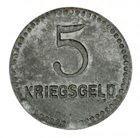 Obrazek 2 dla: 5 fenigów 1917 Kaiserlautern Pfalz