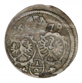 Obrazek dla: 1/2 krajcara 1679 Leopold I Habsburg Opole