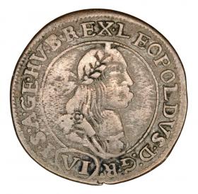 Obrazek dla: 6 krajcarów 1673 Leopold I Habsburg Węgry Kremnica