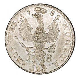 Obrazek 2 dla: Ort 1755 Fryderyk II Wielki Prusy Wrocław B