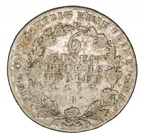 Obrazek 2 dla: 1/6 talara 1817 Fryderyk Wilhelm III Prusy Wrocław B