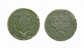 Obrazek 2 dla: Zestaw 10 i 20 groszy 1923 Generalna Gubernia