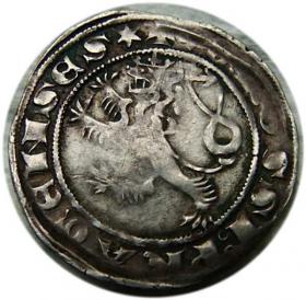 Obrazek 2 dla: Grosz praski Jan Luksemburski Czechy Kutna Hora