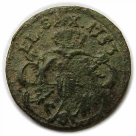 Obrazek 2 dla: Szeląg 1753 August III Sas Gubin 