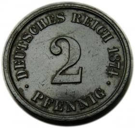 Obrazek dla: 2 fenigi 1874 Wilhelm I Prusy