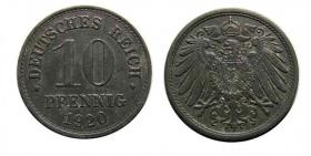10 fenigów 1920 Republika Weimarska