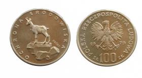 Obrazek dla: 100 złotych 1979 Kozica PRL próba nikiel