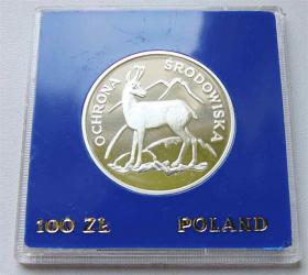 Obrazek dla: 100 złotych 1979 Kozica PRL srebro