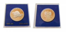 100 złotych 1978 Bóbr Ochrona Środowiska srebro