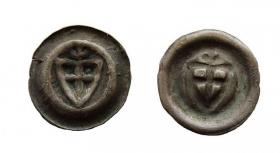 Obrazek dla: Brakteat tarcza z trójlistkiem Zakon Krzyżacki