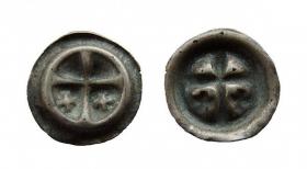 Obrazek dla: Brakteat odmiana krzyża łacińskiego Zakon Krzyżacki