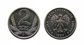 2 złote 1990 PRL