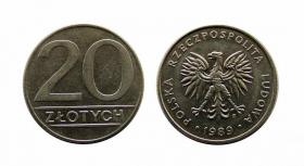 Obrazek dla: 20 złotych 1989 PRL Warszawa