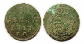 Obrazek dla: Grosz 1811 Księstwo Warszawskie Warszawa