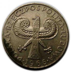 Obrazek 2 dla: 10 złotych 1966 Kolumna Zygmunta PRL