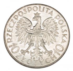 Obrazek 2 dla: 10 złotych 1933 Głowa Kobiety II RP Warszawa