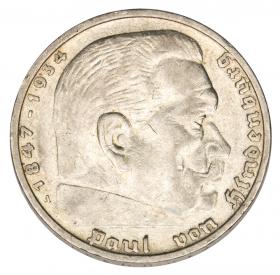 Obrazek dla: 5 marek 1936 Paul von Hindenburg orzeł ze swastyką Niemcy Berlin A