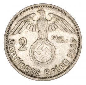 Obrazek 2 dla: 2 marki 1937 Niemcy Stuttgart F