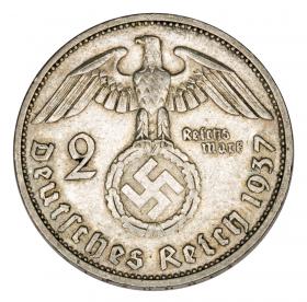 Obrazek 2 dla: 2 marki 1937 Niemcy Stuttgart F