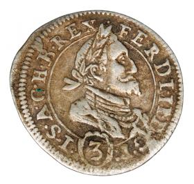 3 krajcary 1630 Ferdynand II Habsburg Austria Graz