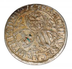 Obrazek 2 dla: 3 krajcary 1638 Ferdynand III Habsburg Austria Sant Veit