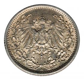 Obrazek 2 dla: 1/2 marki 1915 A Wilhelm II Hohenzollern Niemcy Berlin