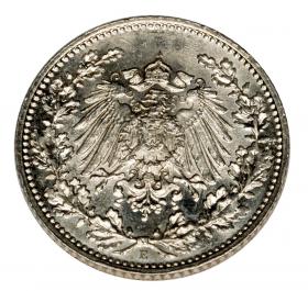 Obrazek 2 dla: 1/2 marki 1916 E Wilhelm II Hohenzollern Niemcy Muldenhutten