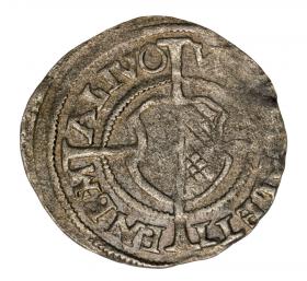 Obrazek dla: Szeląg 1532 Walter von Plettenberg Zakon Kawalerów Mieczowych Ryga