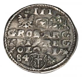 Obrazek 2 dla: Trojak 1584 Stefan Batory Polska Poznań