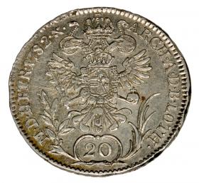 Obrazek 2 dla: 20 krajcarów 1782 Józef II Habsburg Austria Kremnica