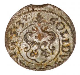 Obrazek 2 dla: Szeląg 1653 Krystyna Waza Ryga