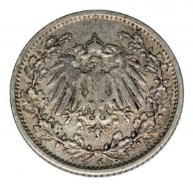 Obrazek 2 dla: 1/2 marki 1905 Wilhelm II Hohenzollern Prusy Berlin