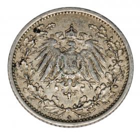 Obrazek 2 dla: 1/2 marki 1915 Wilhelm II Hohenzollern Prusy Berlin