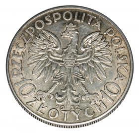 Obrazek 2 dla: 10 złotych 1932 Głowa Kobiety II RP Londyn