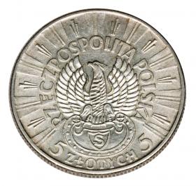 Obrazek 2 dla: 5 złotych 1934 Józef Piłsudski Orzeł Strzelecki II RP Warszawa