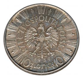 Obrazek 2 dla: 10 złotych 1939 II RP Warszawa