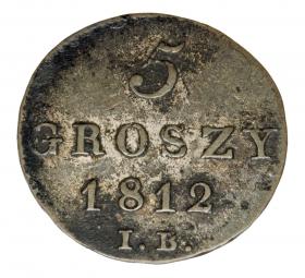 Obrazek 2 dla: 5 Groszy 1812 Fryderyk August Księstwo Warszawskie Warszawa