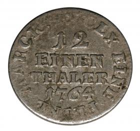 Obrazek 2 dla: 1/12 talara 1764 Fryderyk August III Niemcy Lipsk