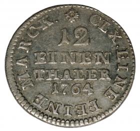 Obrazek 2 dla: 1/12 talara 1764 Fryderyk August III Niemcy Drezno