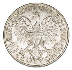 Obrazek 2 dla: 10 złotych 1932 Głowa kobiety II RP Londyn