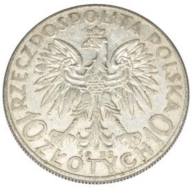 Obrazek 2 dla: 10 złotych 1932 Głowa kobiety II RP Warszawa