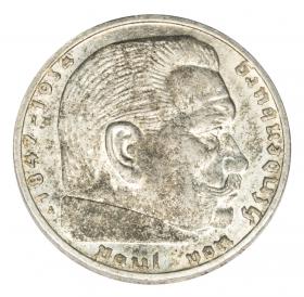 Obrazek dla: 2 marki 1939 Paul von Hindenburg orzeł ze swastyką Niemcy Berlin A