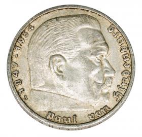 Obrazek dla: 5 marek 1936 Paul von Hindenburg orzeł ze swastyką Niemcy Berlin A