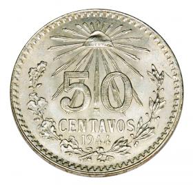 Obrazek 2 dla: 50 centavos 1944 Meksyk