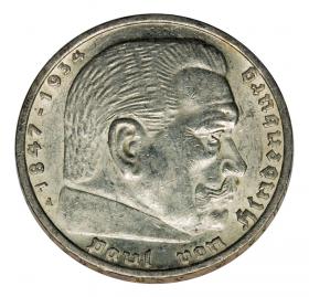 Obrazek dla: 5 marek 1936 A Paul von Hindenburg / orzeł pruski Berlin