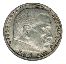 Obrazek dla: 5 marek 1936 J Paul von Hindenburg / orzeł pruski Hamburg