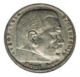 Obrazek dla: 5 marek 1935 D Paul von Hindenburg / orzeł pruski Monachium