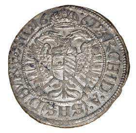 3 krajcary 1667 Leopold I Habsburg Wrocław
