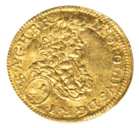 1/4 dukata 1696 Leopold I Habsburg Wrocław złoto